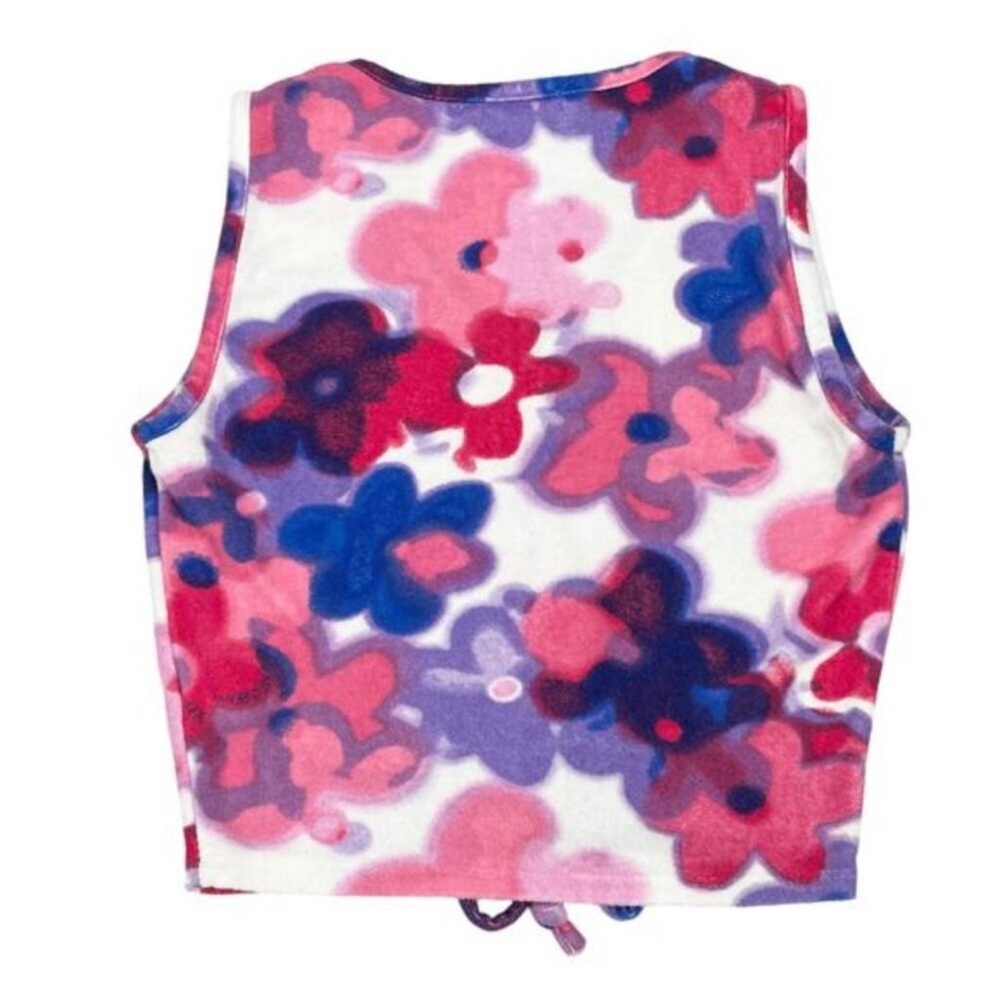 Juicy by Juicy Couture Sleeveless Terry Floral Crop Top - Picture 5 of 5